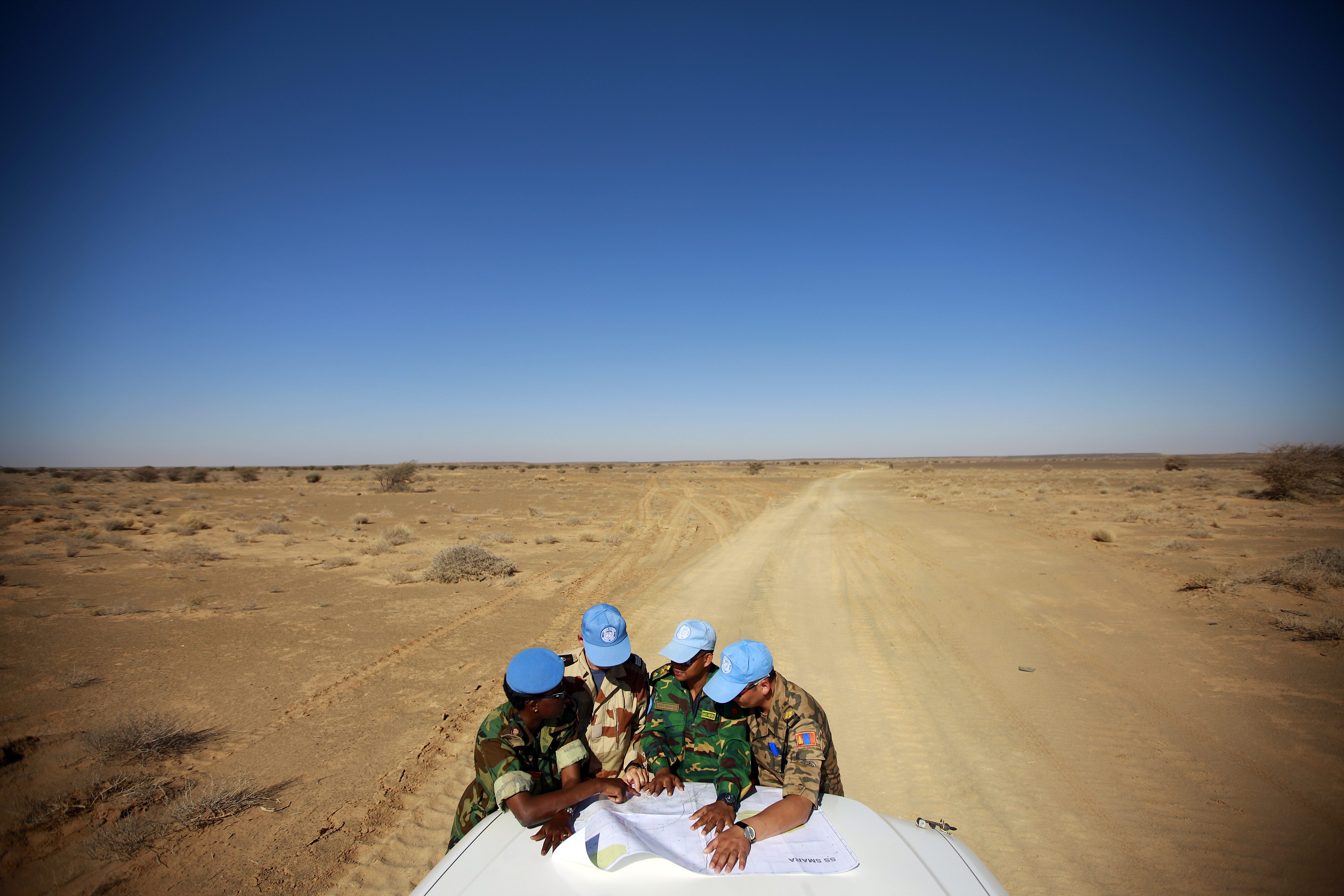 Peacekeepers with the UN Mission for the Referendum in Western Sahara